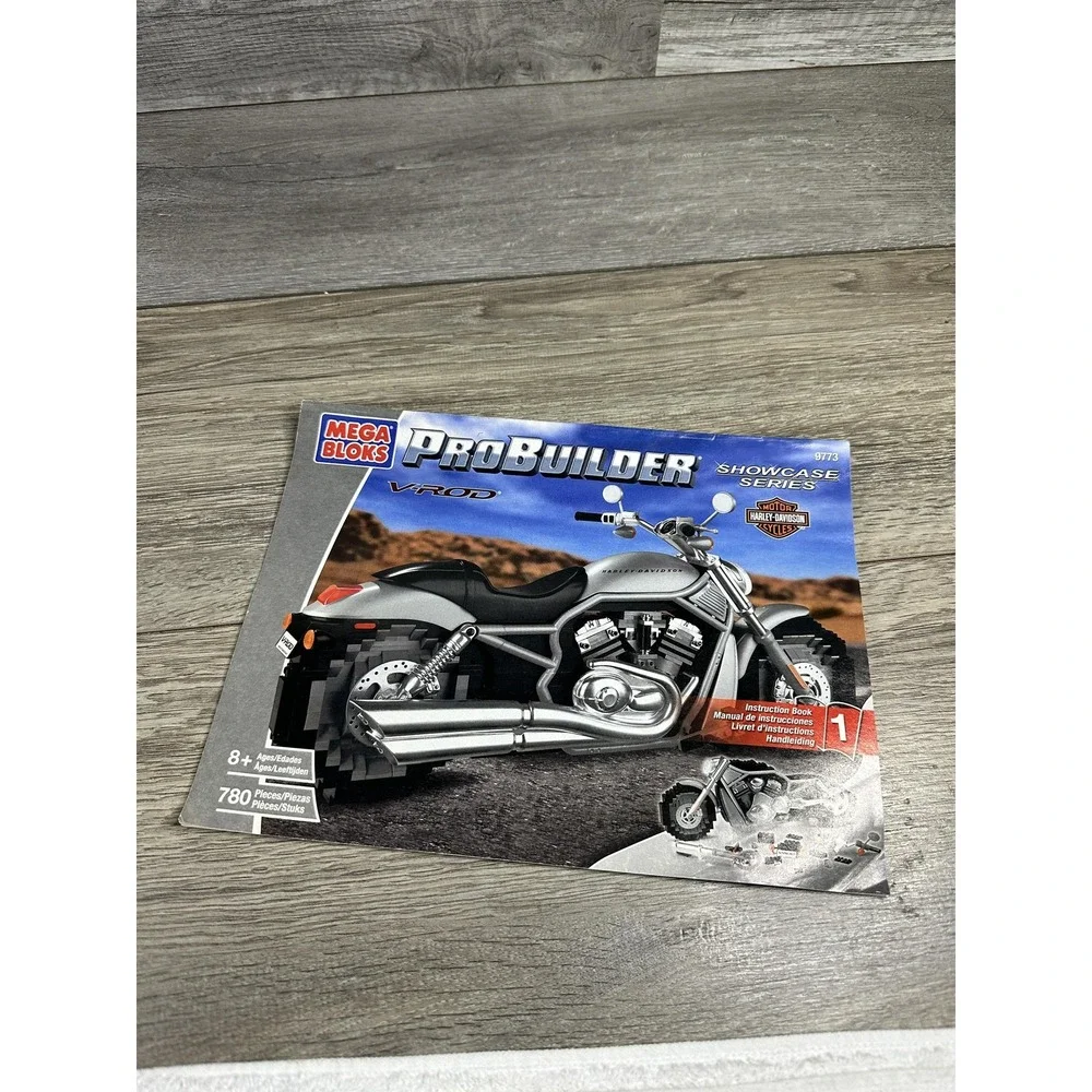 Vintage 2003 Mega Bloks‎ Probuilder Harley V-Rod 9773 Instruction Manual Toy